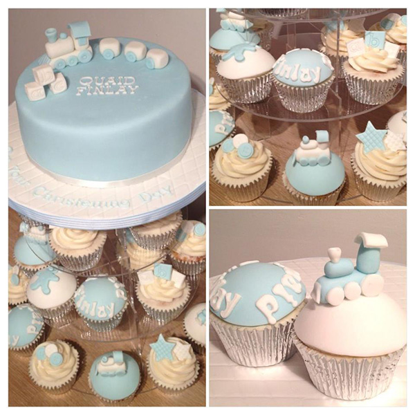 Christening Cake and Cupcakes for Boys Christening Cake and Cupcakes for Boys
