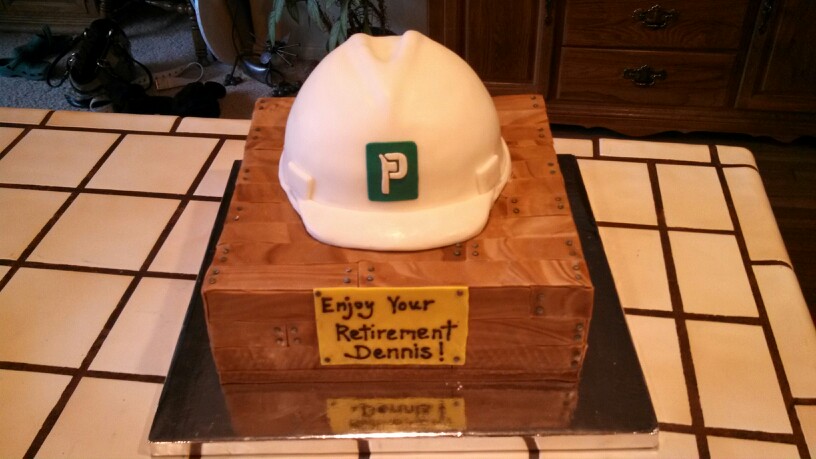 Construction Retirement Cake Construction Retirement Cake
