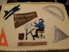 Construction Retirement Cake Construction Retirement Cake