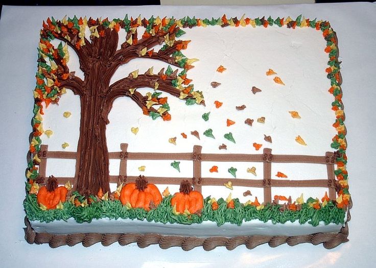 Fall Theme Cake Fall Theme Cake