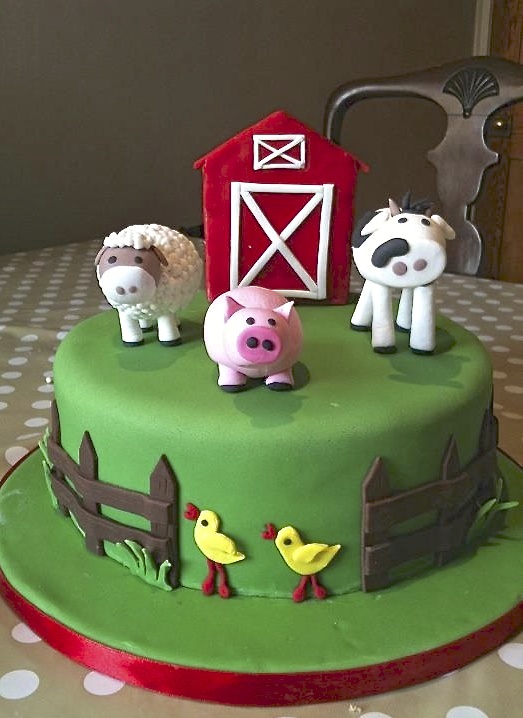 First Birthday Farm Cake First Birthday Farm Cake
