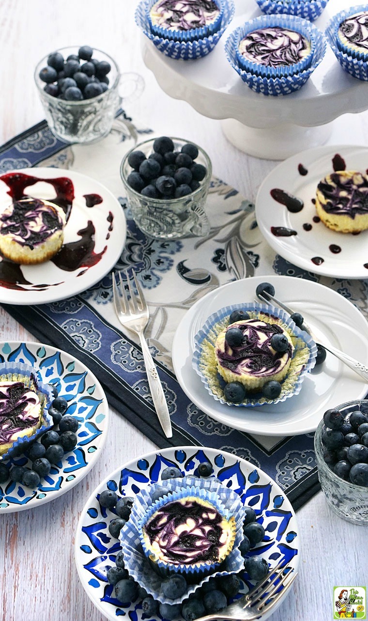 Gluten Free Blueberry Mini Cheesecakes Gluten Free Blueberry Mini Cheesecakes