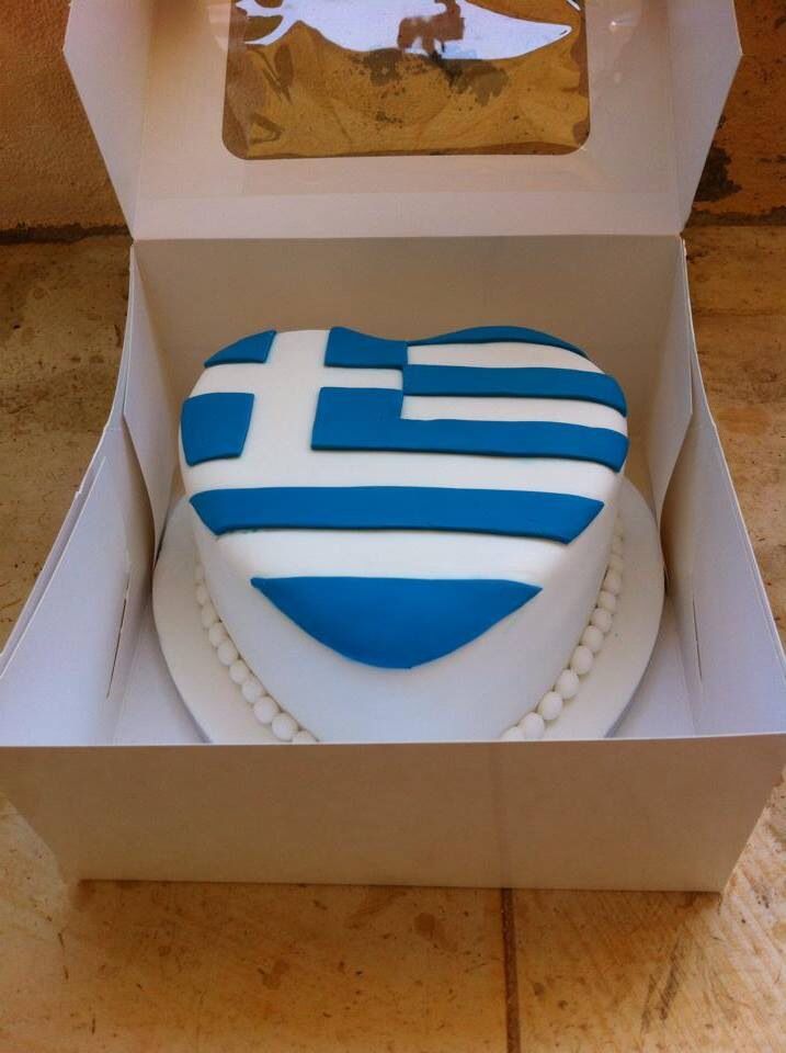 Greek Flag Cake Greek Flag Cake