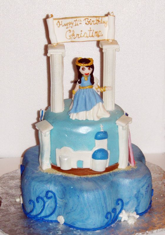 Greek Happy Birthday Cake Greek Happy Birthday Cake