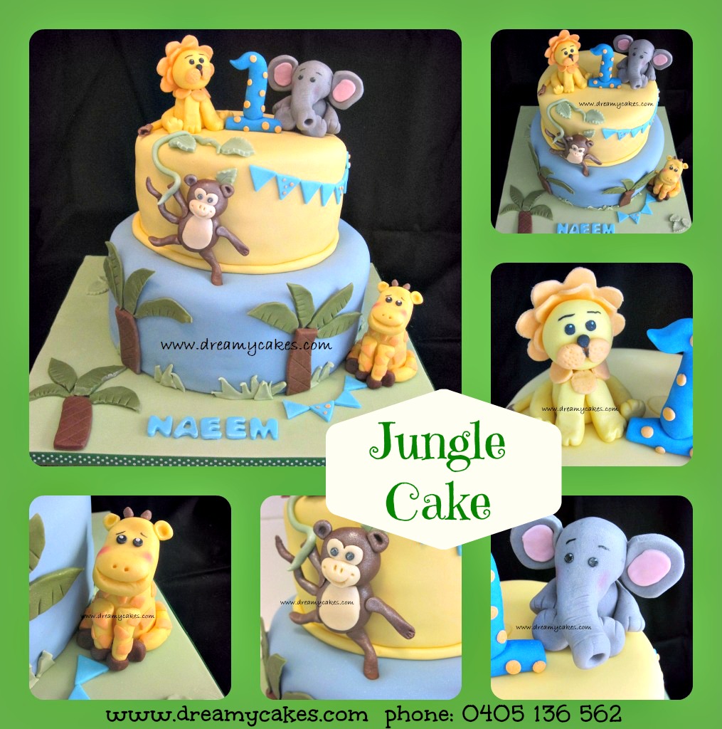 9 Sheet Cakes Jungle 1st Birthday Cupcakes Photo Jungle 1st