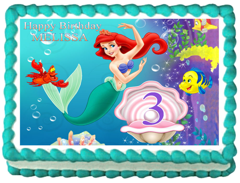 Little Mermaid Edible Cake Toppers Little Mermaid Edible Cake Toppers