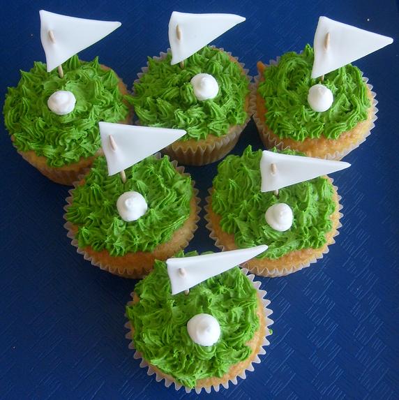 Miniature Golf Cupcakes