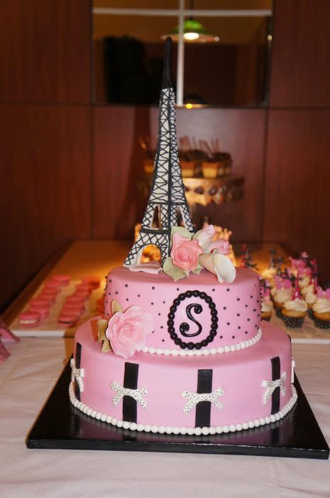 Paris Theme Bridal Shower Cake Paris Theme Bridal Shower Cake
