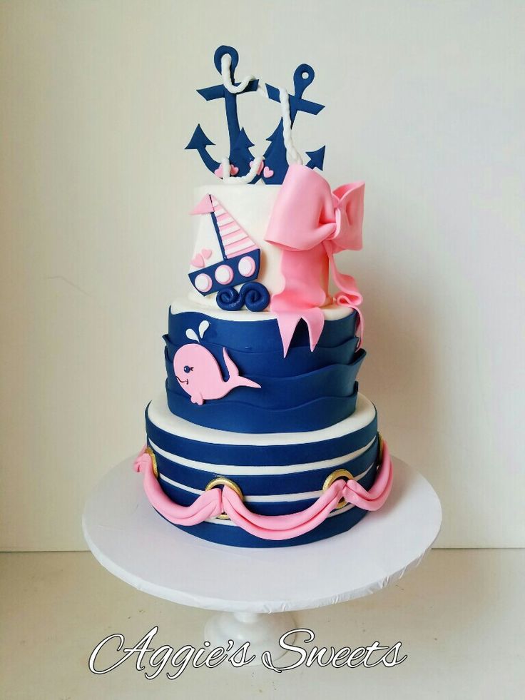 13 Nautical Birthday Cakes For Girls Photo Nautical Girls Birthday