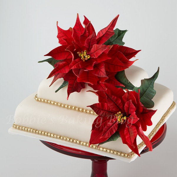 Poinsettia Cake Decorations Poinsettia Cake Decorations