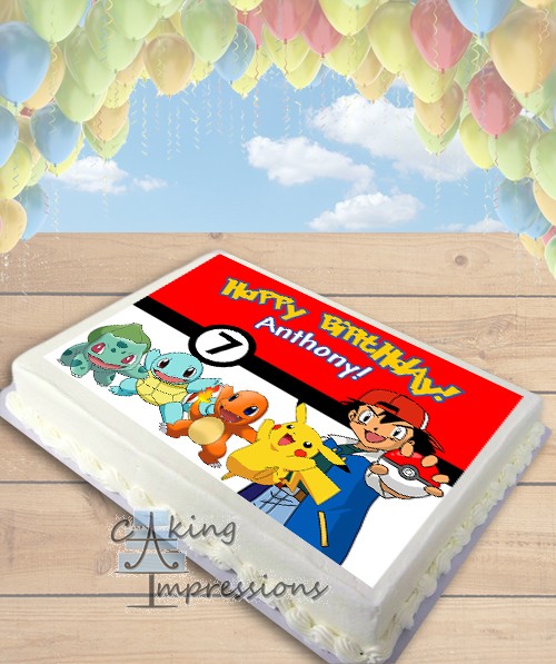 Pokemon Birthday Cake Sheet Pokemon Birthday Cake Sheet