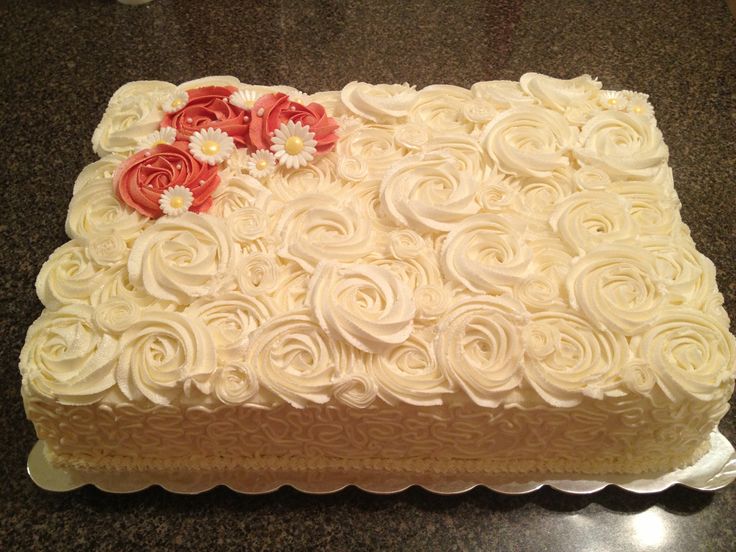 Rosette Sheet Cake Rosette Sheet Cake