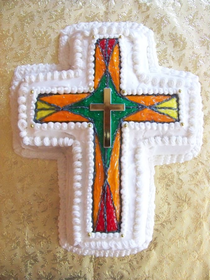 8 Photos of Stained Glass First Communion Cross Cakes 8 Photos of Stained Glass First Communion Cross Cakes