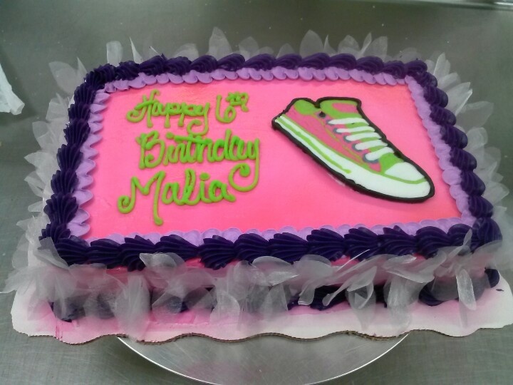 Tutu and Tennis Shoe Birthday Cake Tutu and Tennis Shoe Birthday Cake