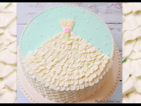 Wedding Dress Bridal Shower Cake with Buttercream Wedding Dress Bridal Shower Cake with Buttercream