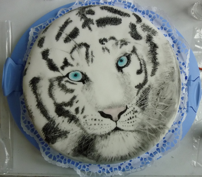 White Tiger Birthday Cake