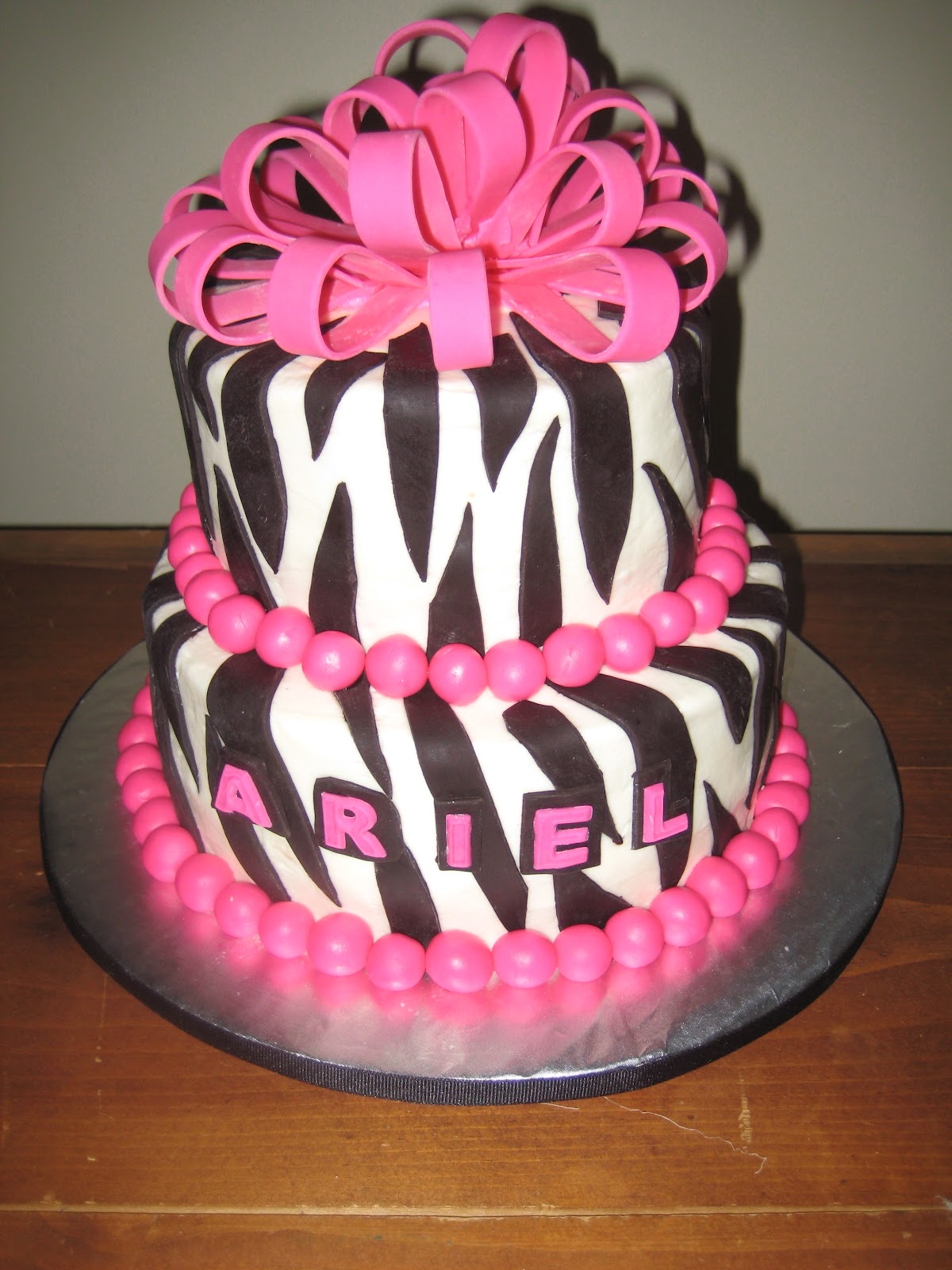 Zebra Print Girl Birthday Cakes