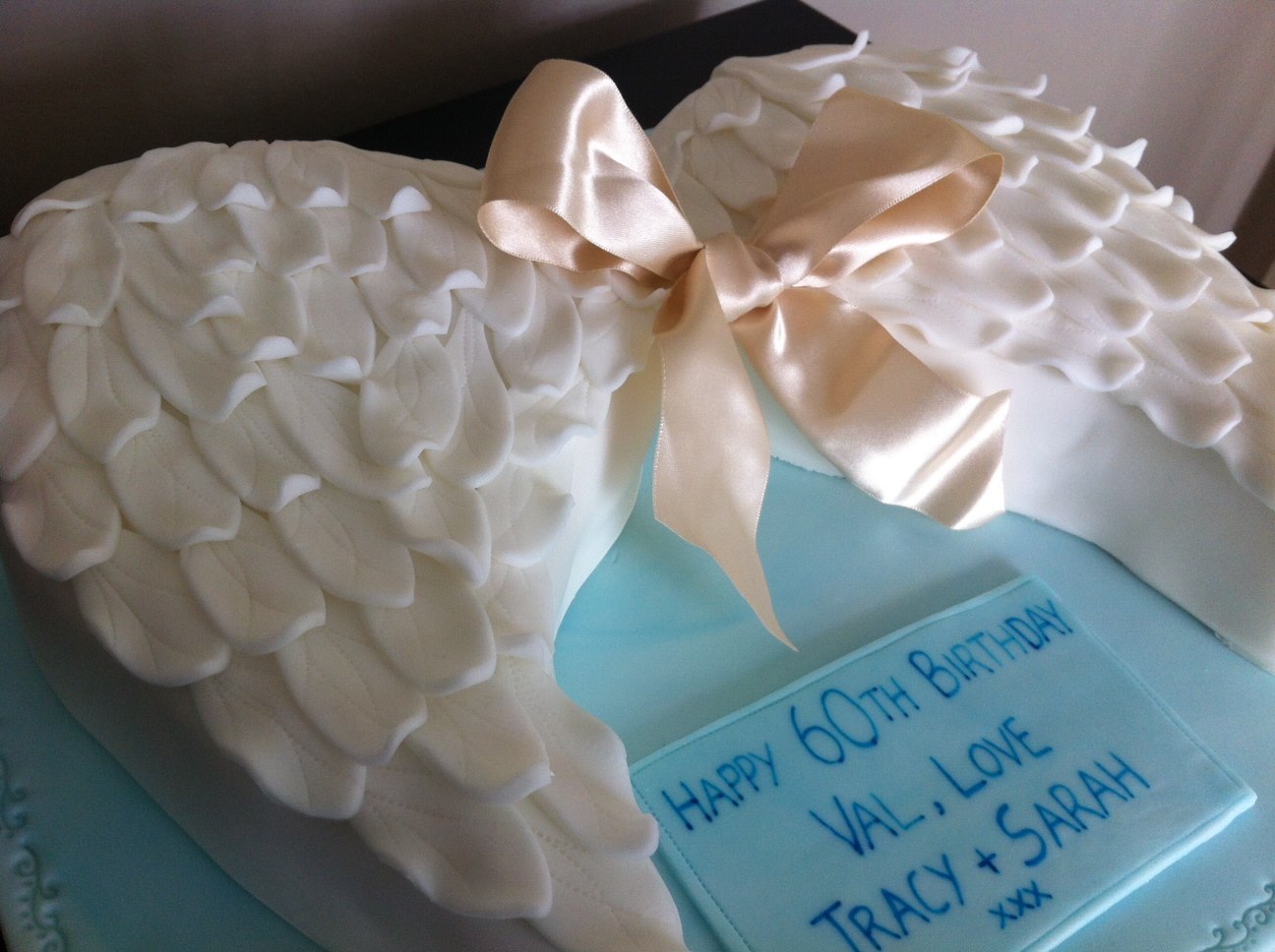 Birthday Cake with Angel Wings Birthday Cake with Angel Wings