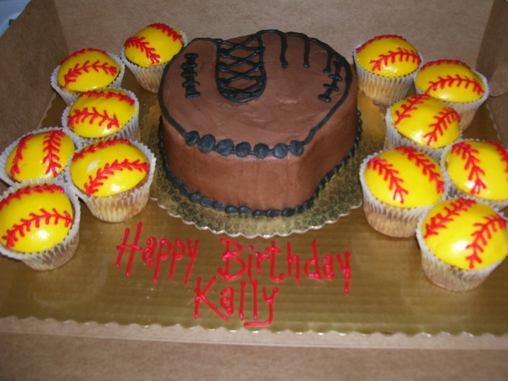 Cake Softball Glove Cupcakes Cake Softball Glove Cupcakes