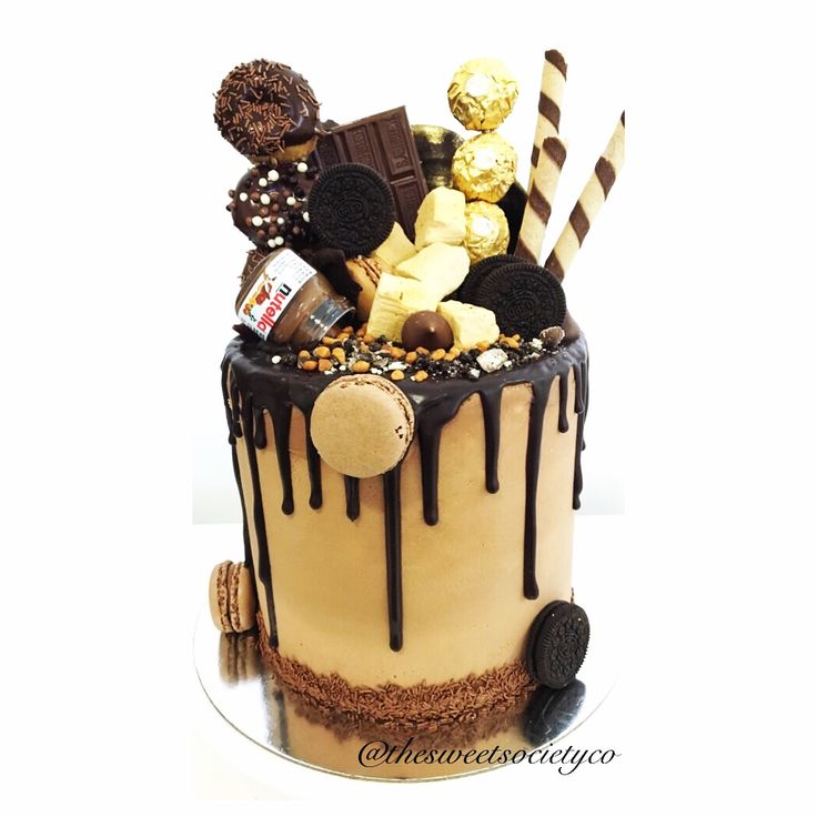 Drip Tier Cake With Sweets And Chocolates Drip Tier Cake With Sweets And Chocolates