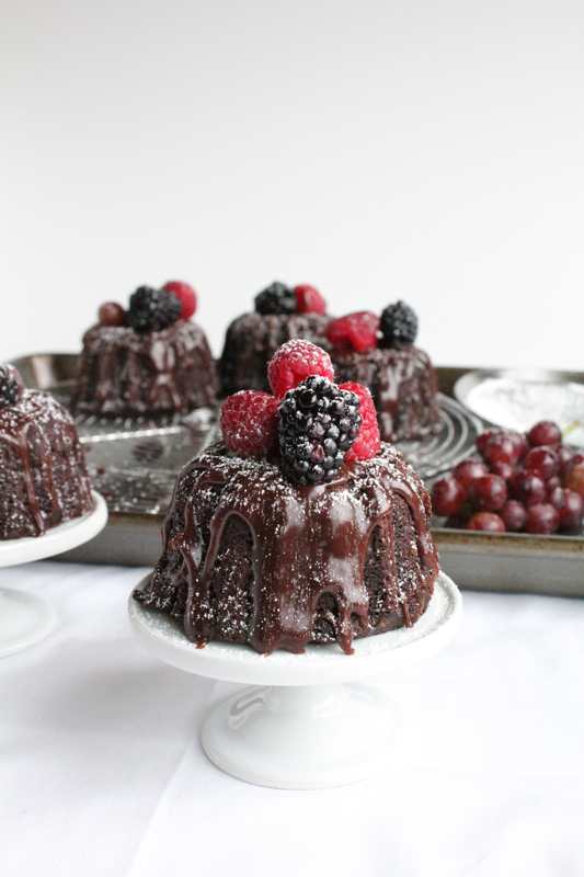 Chocolate Mini Bundt Cakes