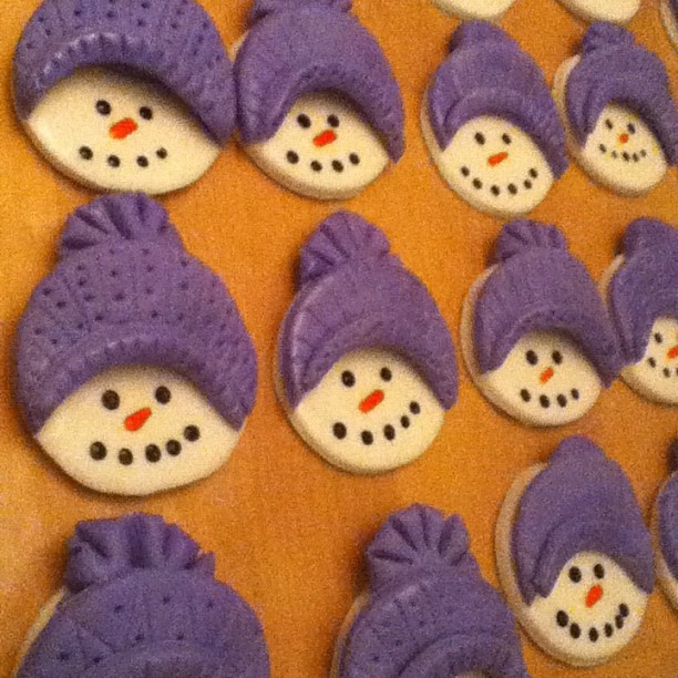 Christmas Snowman Fondant Cupcake Toppers Christmas Snowman Fondant Cupcake Toppers