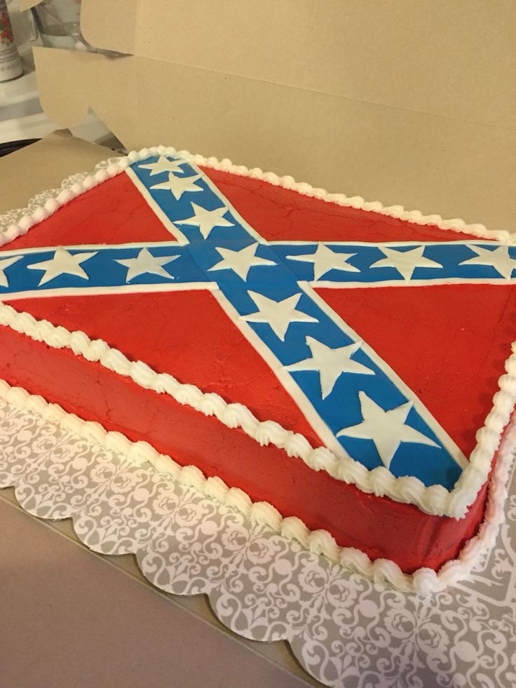 Confederate Flag Birthday Cake Confederate Flag Birthday Cake