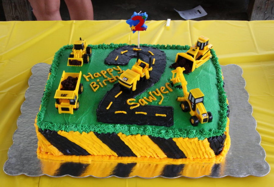 Construction Themed Birthday Cake Construction Themed Birthday Cake