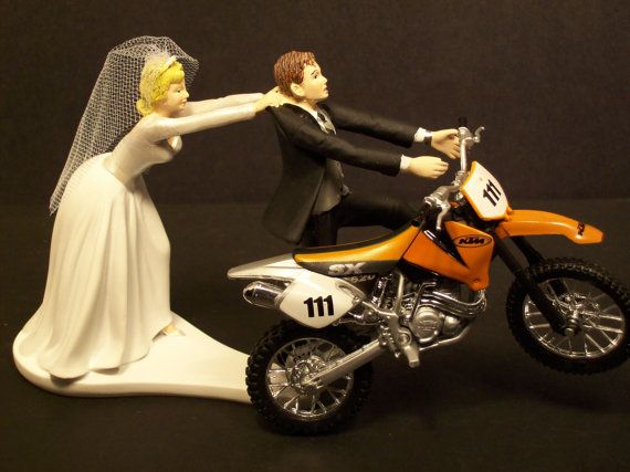 Dirt Bike Groom Wedding Cake Topper Dirt Bike Groom Wedding Cake Topper