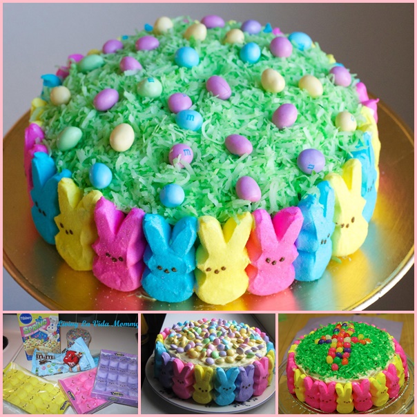 Easter Bunny Cake with Peeps Easter Bunny Cake with Peeps