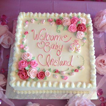 Elegant Baby Shower Sheet Cakes Elegant Baby Shower Sheet Cakes