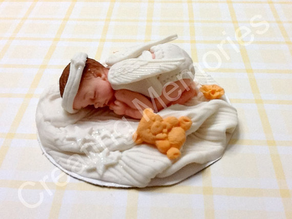 Fondant Baby with Angel Wings Fondant Baby with Angel Wings