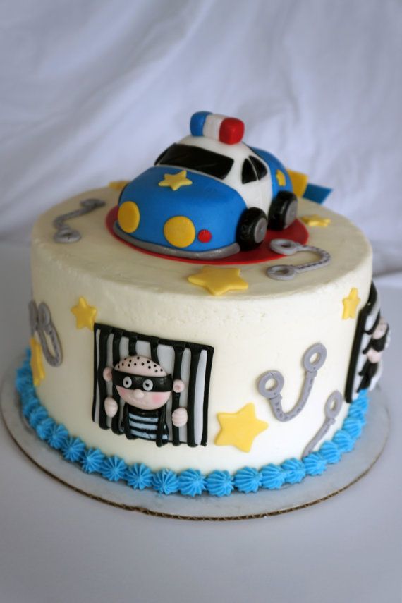 Fondant Police Cake Topper