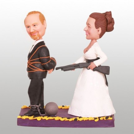 Funny Bride and Groom Wedding Cake Topper Funny Bride and Groom Wedding Cake Topper