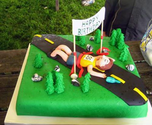 Happy Birthday Runner Cake Happy Birthday Runner Cake