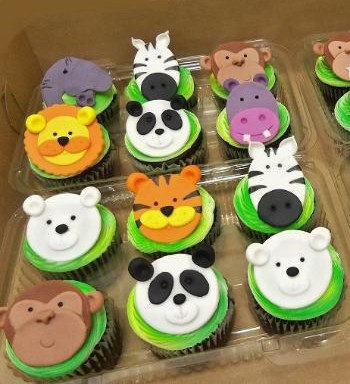 Jungle Animal Baby Shower Cupcakes Jungle Animal Baby Shower Cupcakes