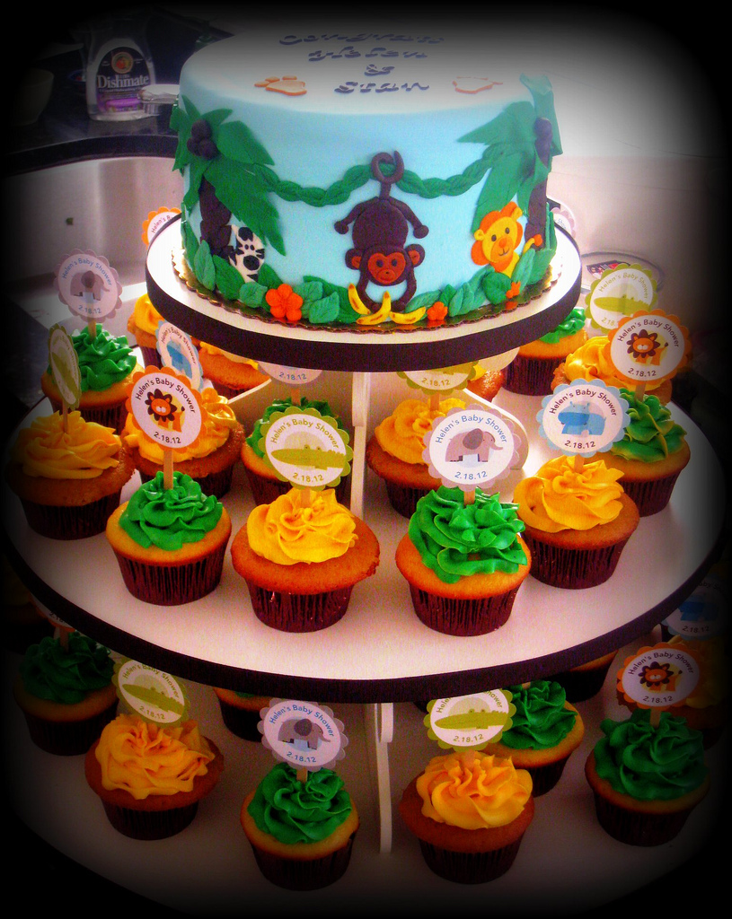 Jungle Safari Baby Shower Cupcakes Jungle Safari Baby Shower Cupcakes