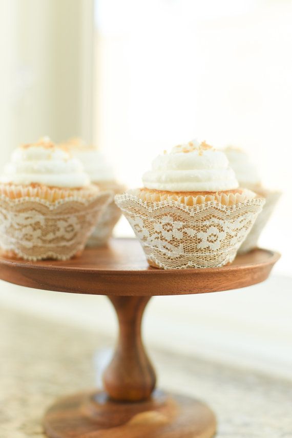 Lace Rustic Wedding Cupcakes Lace Rustic Wedding Cupcakes