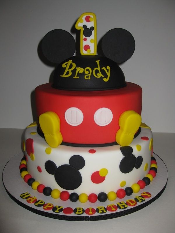 13 Mickey Mouse First Birthday Cake And Cupcakes Photo Mickey
