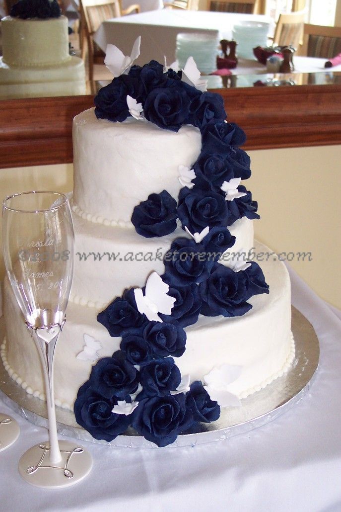 navy blue flowers for