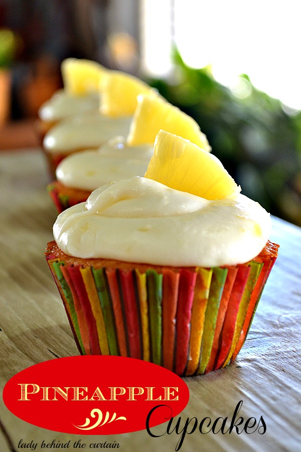 Pineapple Cupcakes with Cream Cheese Frosting Pineapple Cupcakes with Cream Cheese Frosting