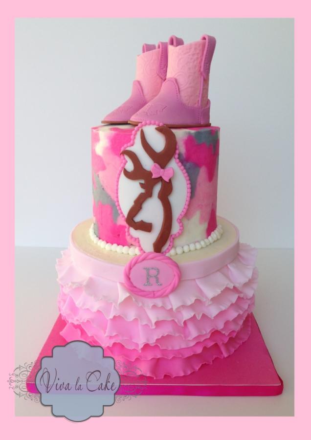 Pink Camo Browning Cake Pink Camo Browning Cake