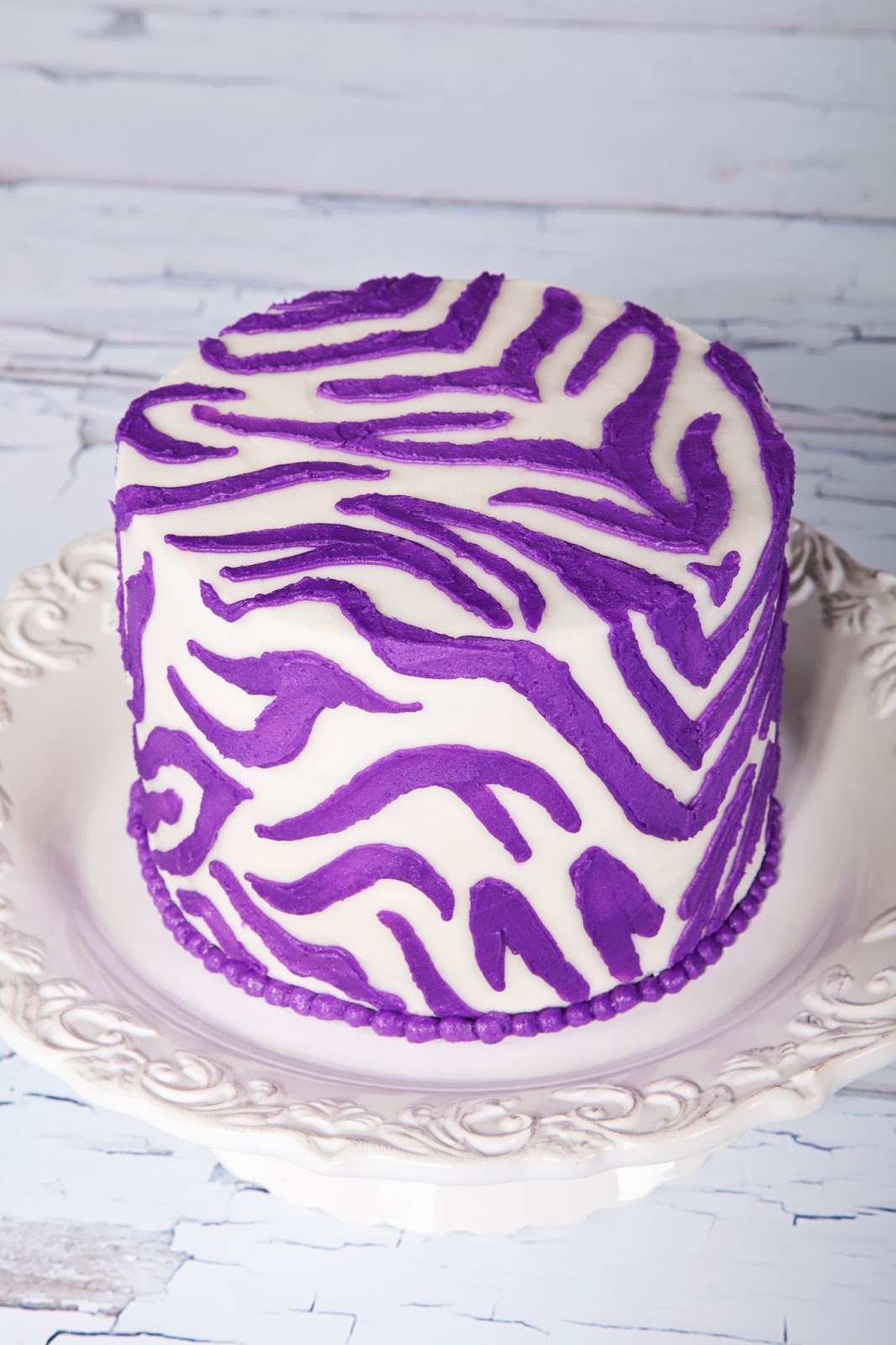 Purple and Zebra Print Cake Purple and Zebra Print Cake