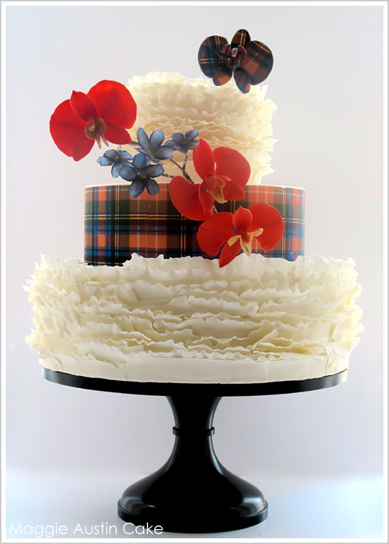 Scottish Tartan Wedding Cake Scottish Tartan Wedding Cake