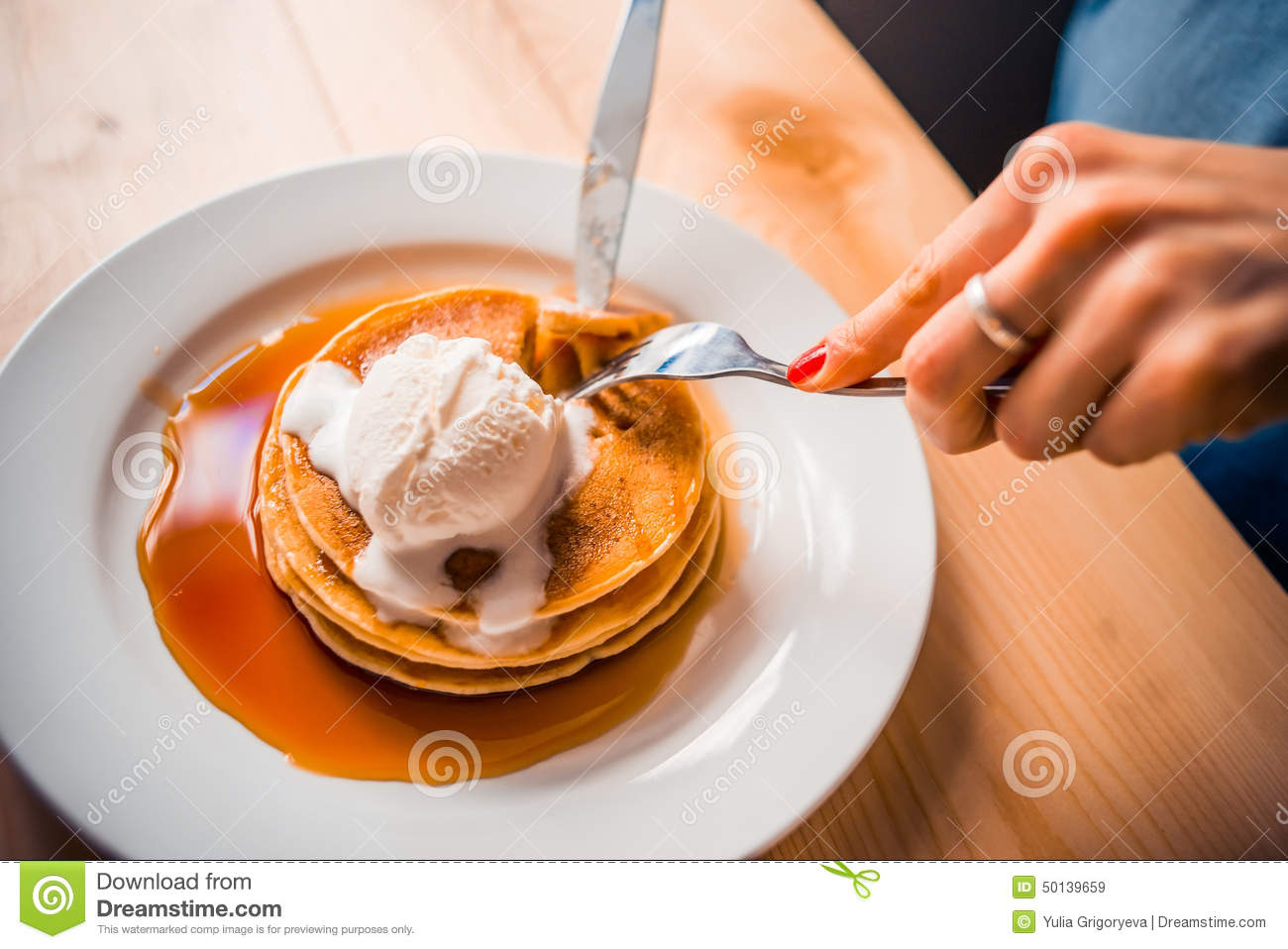 Shrimps with Fork and Knife Eating Shrimps with Fork and Knife Eating
