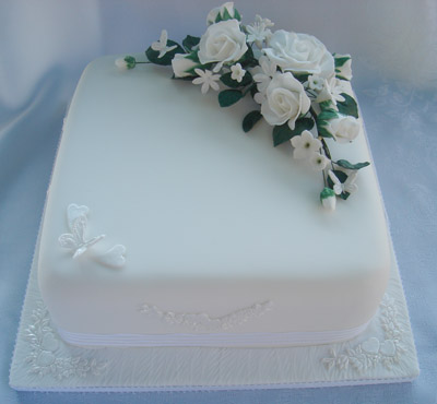 Single Tier Square Wedding Cake Single Tier Square Wedding Cake