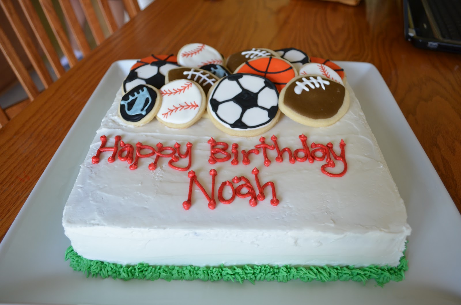 Sports-Themed Birthday Cake