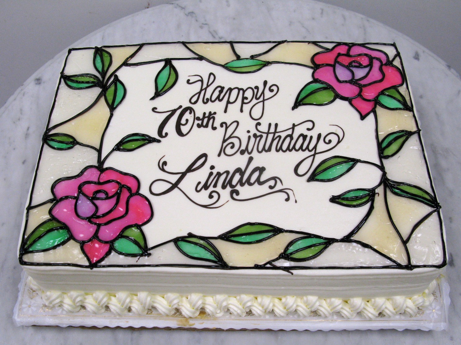 Stained Glass Birthday Cake Stained Glass Birthday Cake