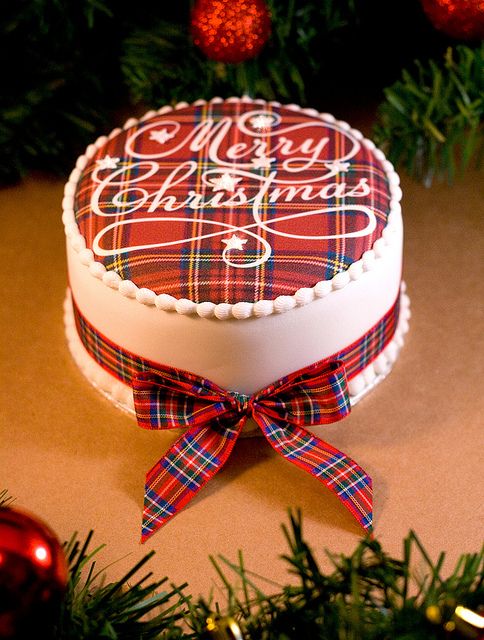 Tartan Christmas Cake Tartan Christmas Cake