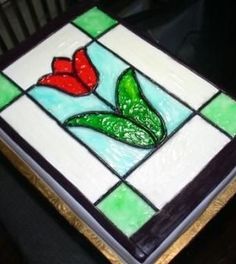 Tulip Stained Glass Cake Tulip Stained Glass Cake